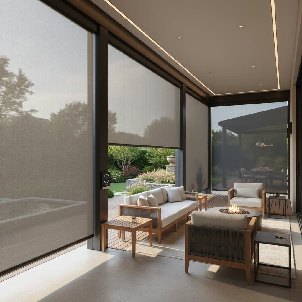 Featured image for Motorized Shades Transform Patios Into Luxury Retreats