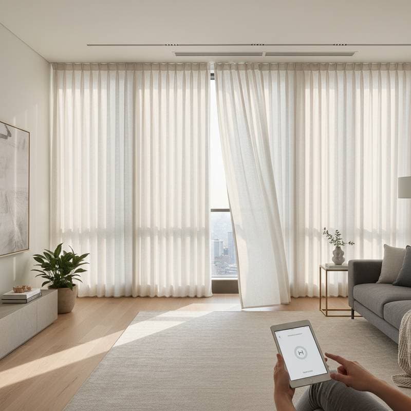 Featured image for Why Motorized Ripple Fold Drapes Define 2025 Luxury