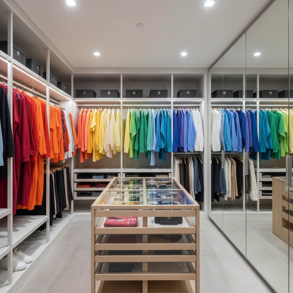 Image for Color-Coded Closets Cut Dressing Time and Stress