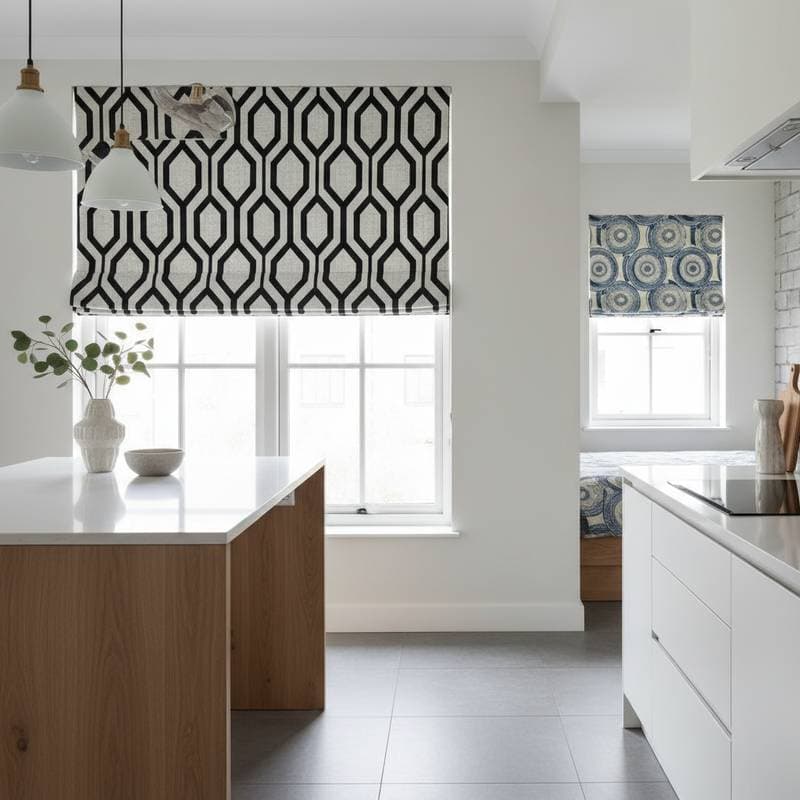 Featured image for Roman Shades Return With Bold Geometric Patterns