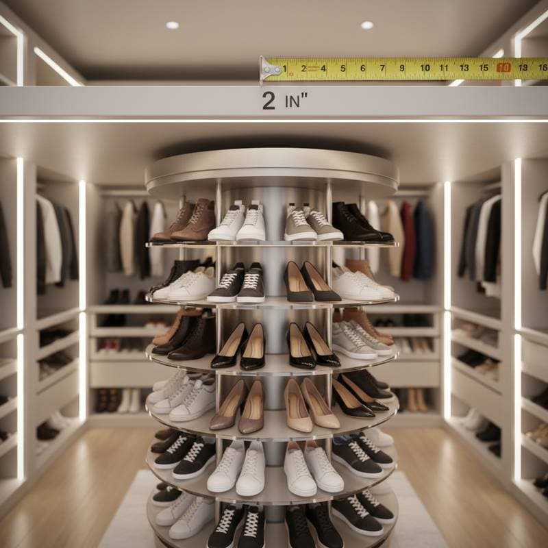 Featured image for Rotating Shoe Carousels Need 2 Inches Top Clearance