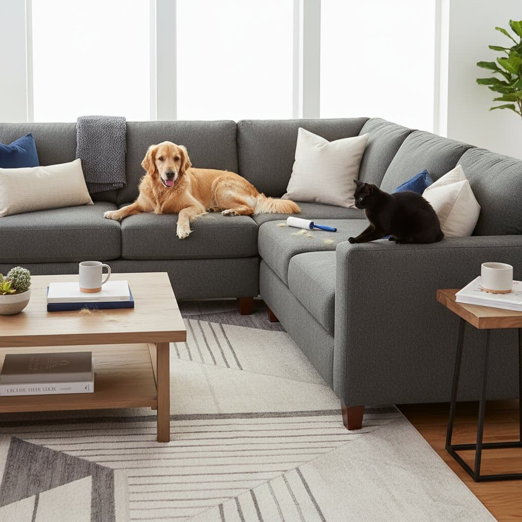 Pet-Proof Microfiber Stops Claws and Fur Damage