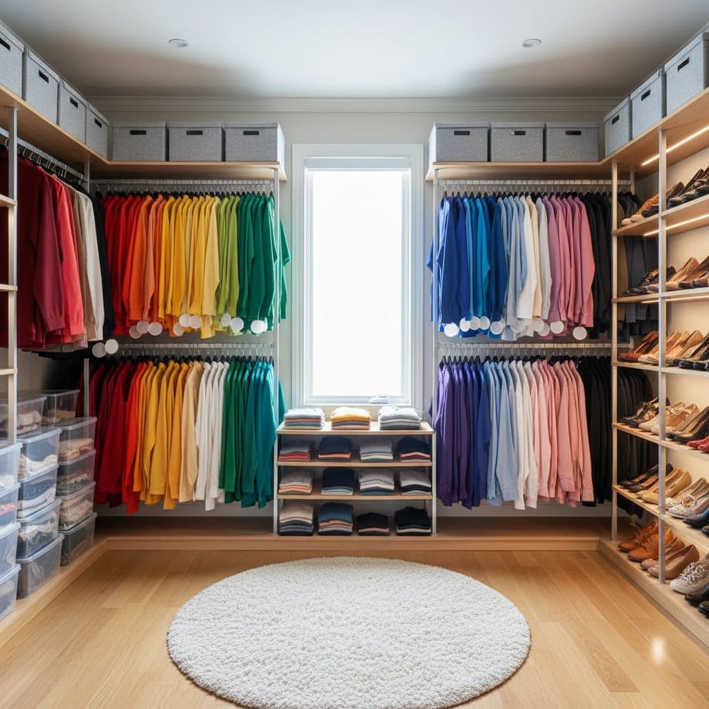 Color-Coding Your Closet Saves Time Getting Dressed