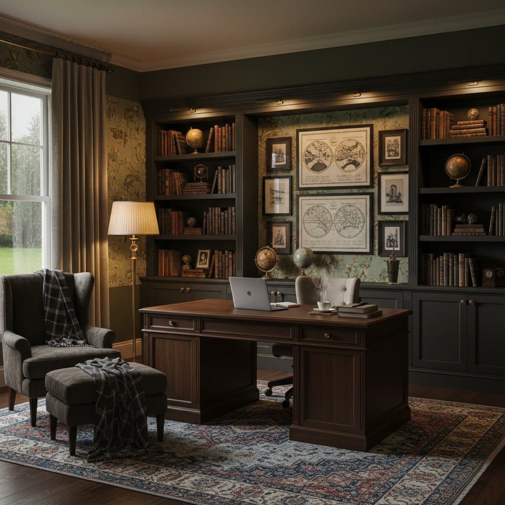 Dark Academia Brings Focus to Your Home Office