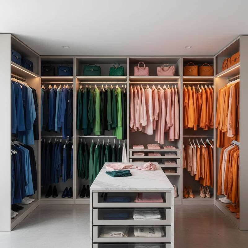 Color-Drenched Closets Transform Chaotic Wardrobes