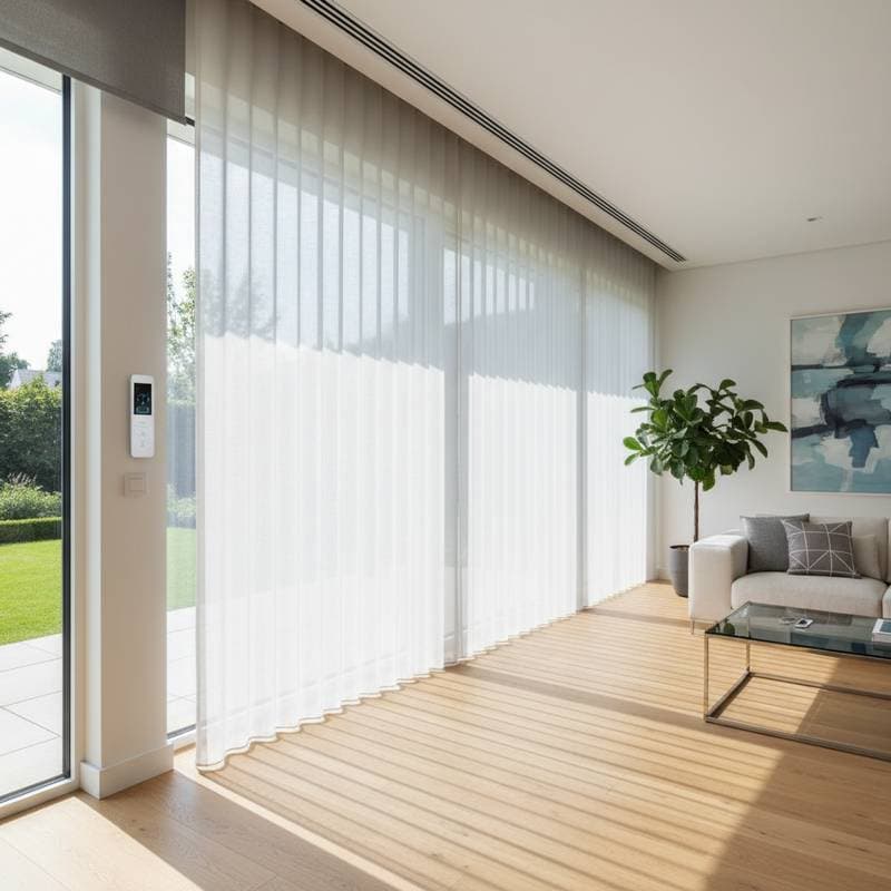 Featured image for Motorized Sheers Balance Light Without the Cord Pull