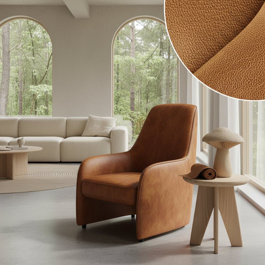 Featured image for Mycelium Leather Now Rivals Cowhide in Luxury Furniture