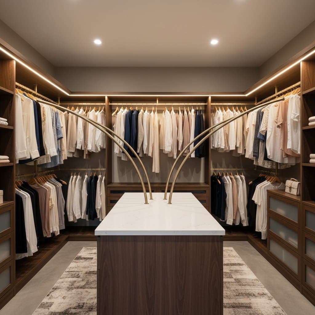 Featured image for Why Curved Rods Give Closets More Breathing Room