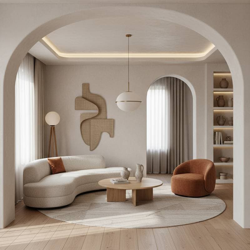Featured image for Curves Break the Rigidity of Modern Minimalist Rooms