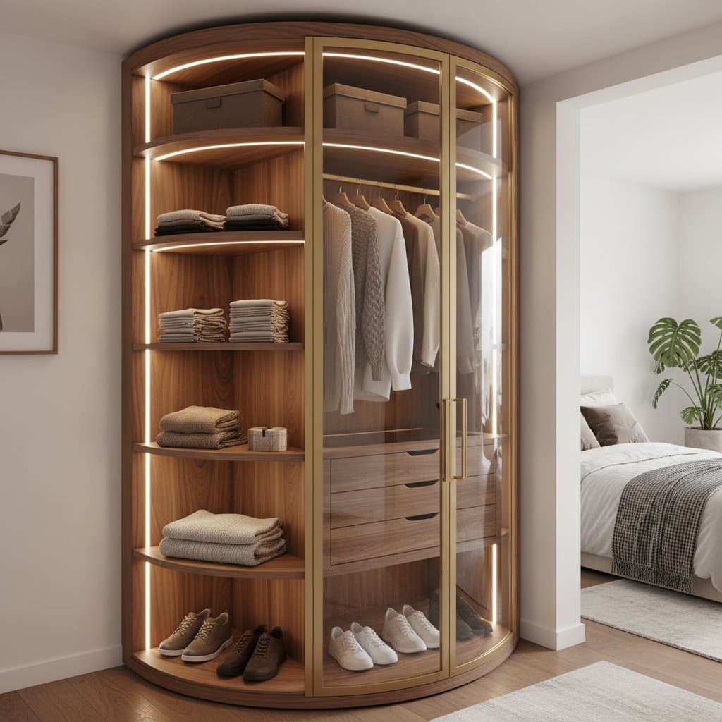 Featured image for Carousel Closets Turn Dead Corners Into Storage Gold