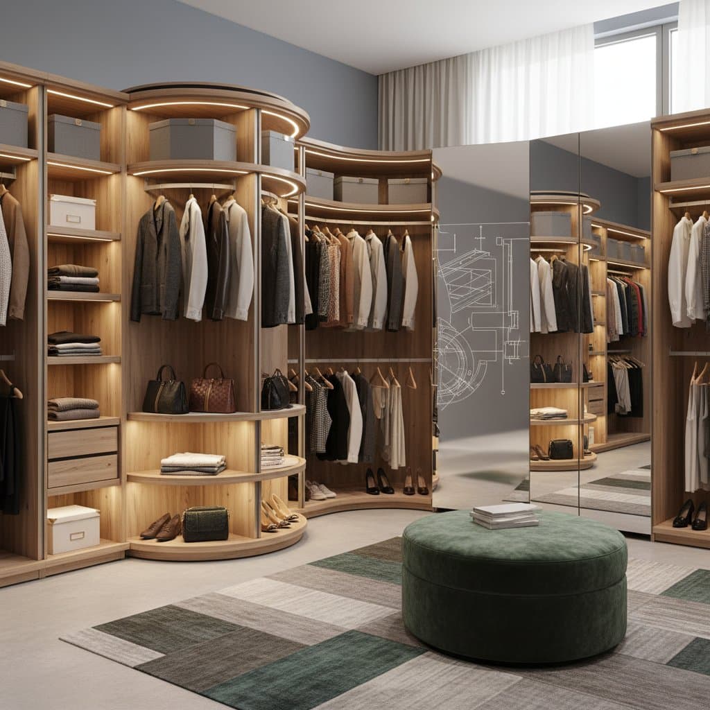 Image for Rotating Carousel Closets Unlock Corner Storage Magic