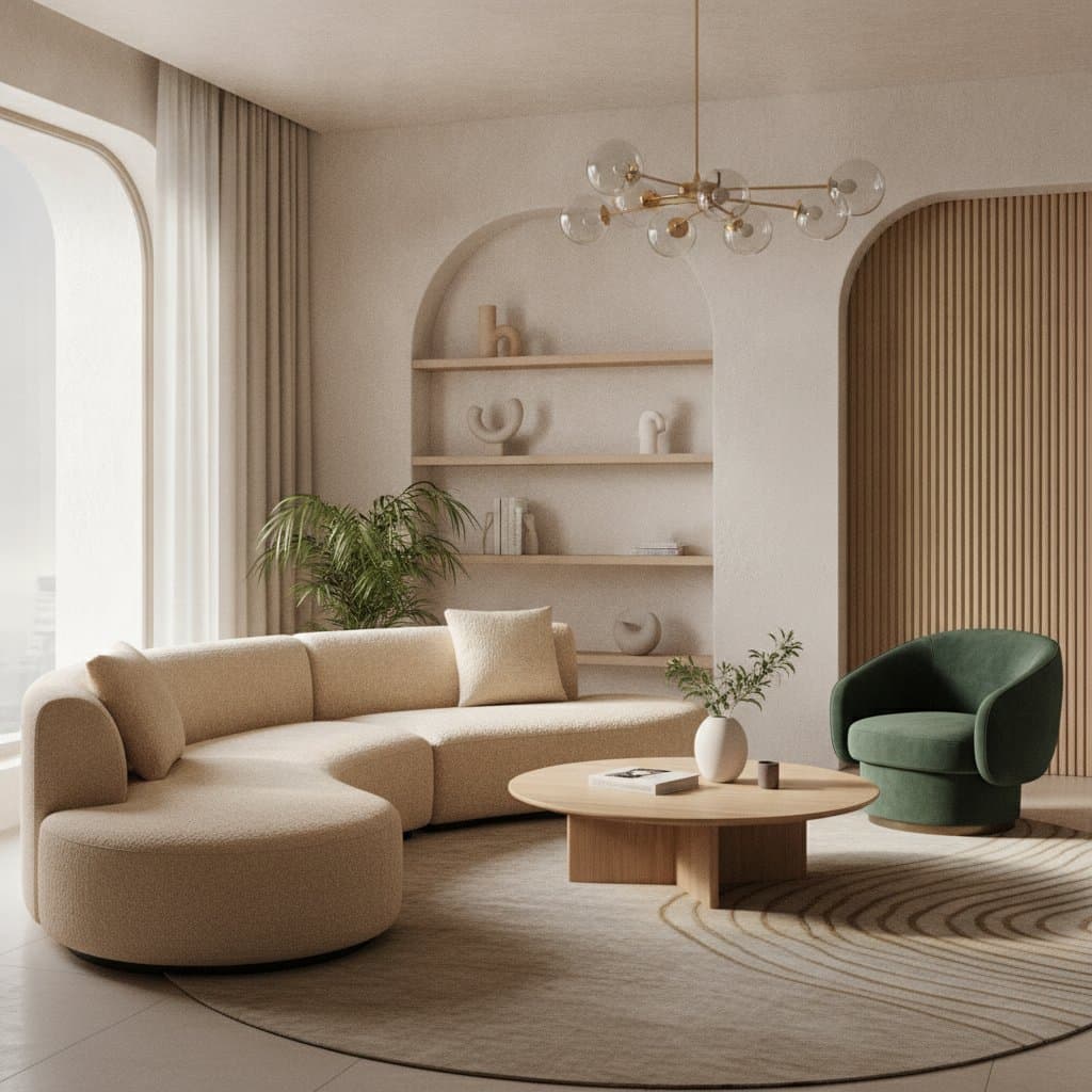 Image for Curved Furniture Softens Rooms Without Losing Structure