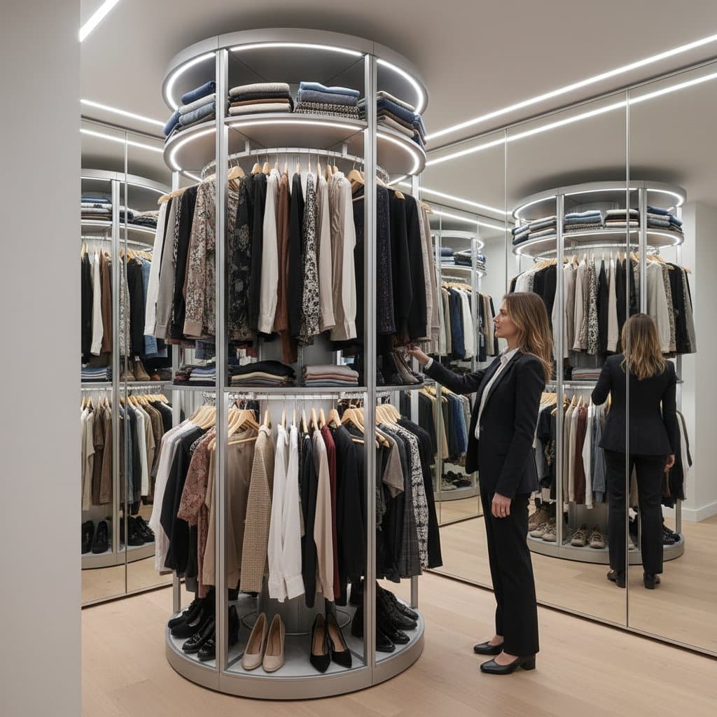 Featured image for Vertical Carousels Reclaim 40% More Closet Space