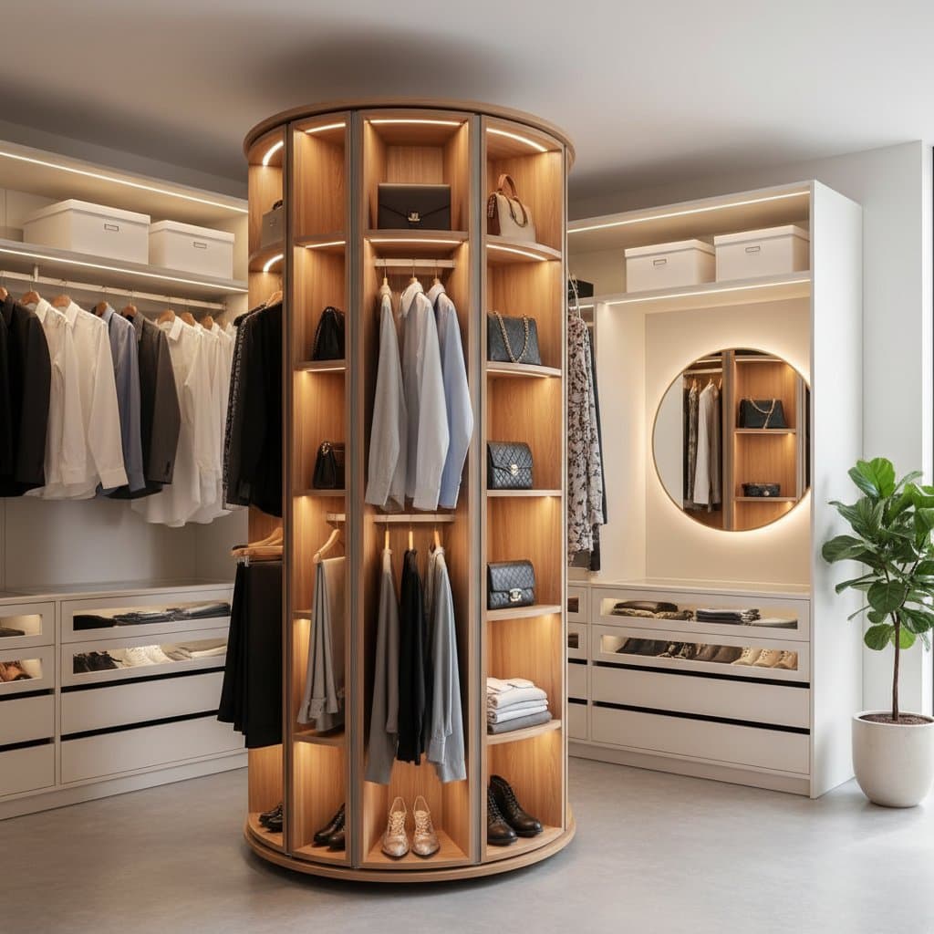 Featured image for Reclaim Dead Corner Space with Rotating Closet Storage