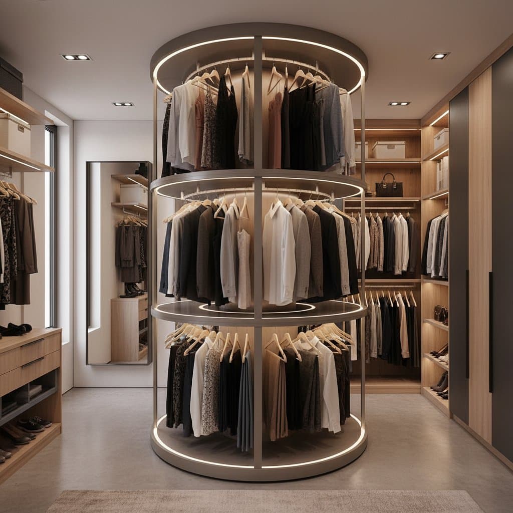 Featured image for Motorized Closet Carousels Bring Clothes to You