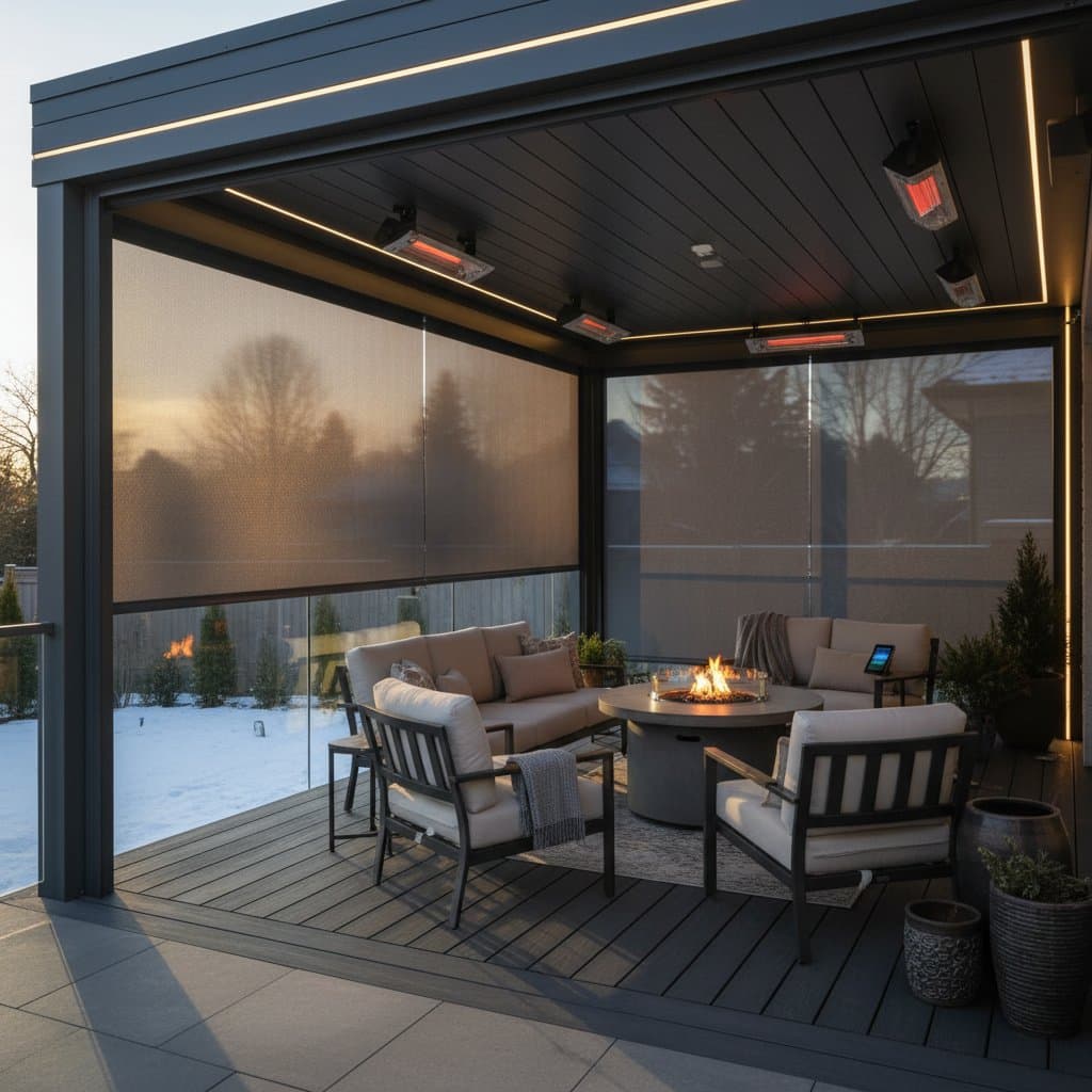 Featured image for Motorized Shades Turn Patios Into Year-Round Rooms
